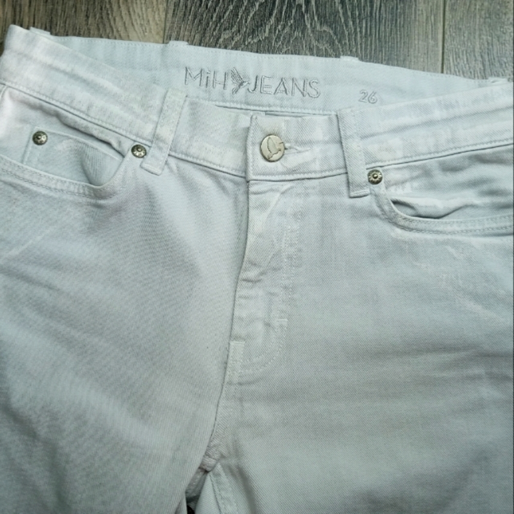 MiH jeans size 26 white midrise subtle bootcut